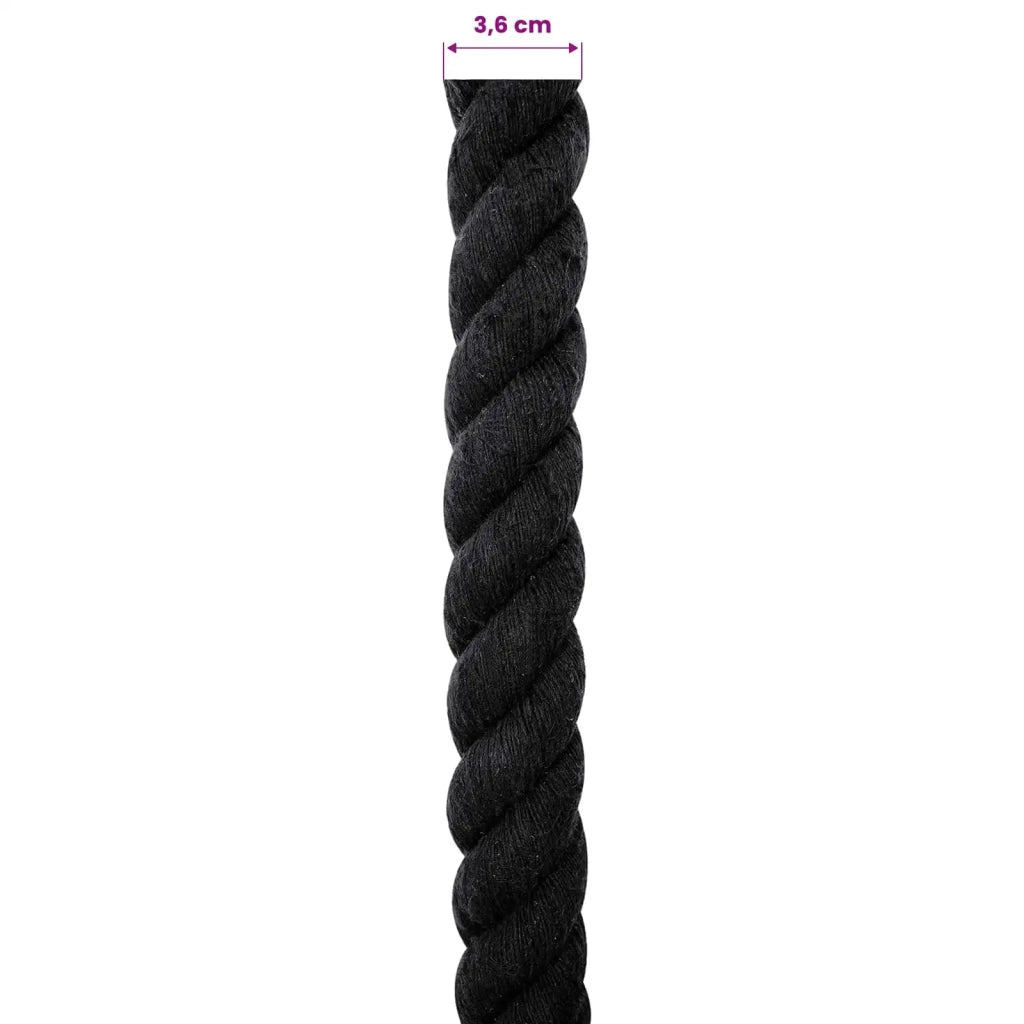 Corda | Fune Nero 3,6 x 3,6 x 2500 cm Cotone