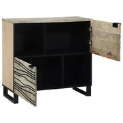 Credenza | Madia | Buffet da pranzo | Armadio da pranzo Bianco 80 x 33 x 75 cm legno massello di mango