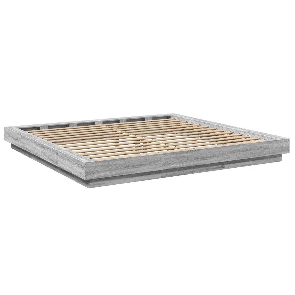 Giroletto-Struttura Letto Grigio Sonoma 180x200 cm in Legno Multistrato 101313