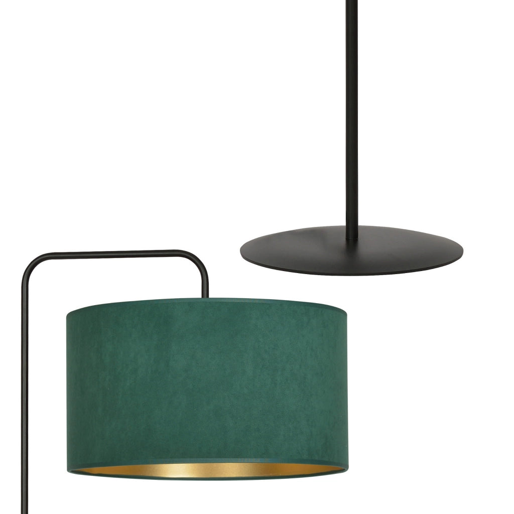 Lampada da terra Emibig Hilde verde nero oro E27 150 cm