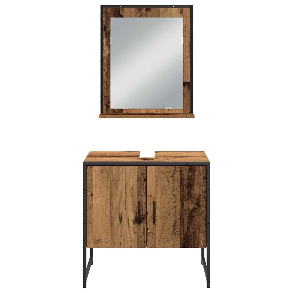 Set di mobili per il bagno 3 pcs Marrone Legno multistrato 3334357