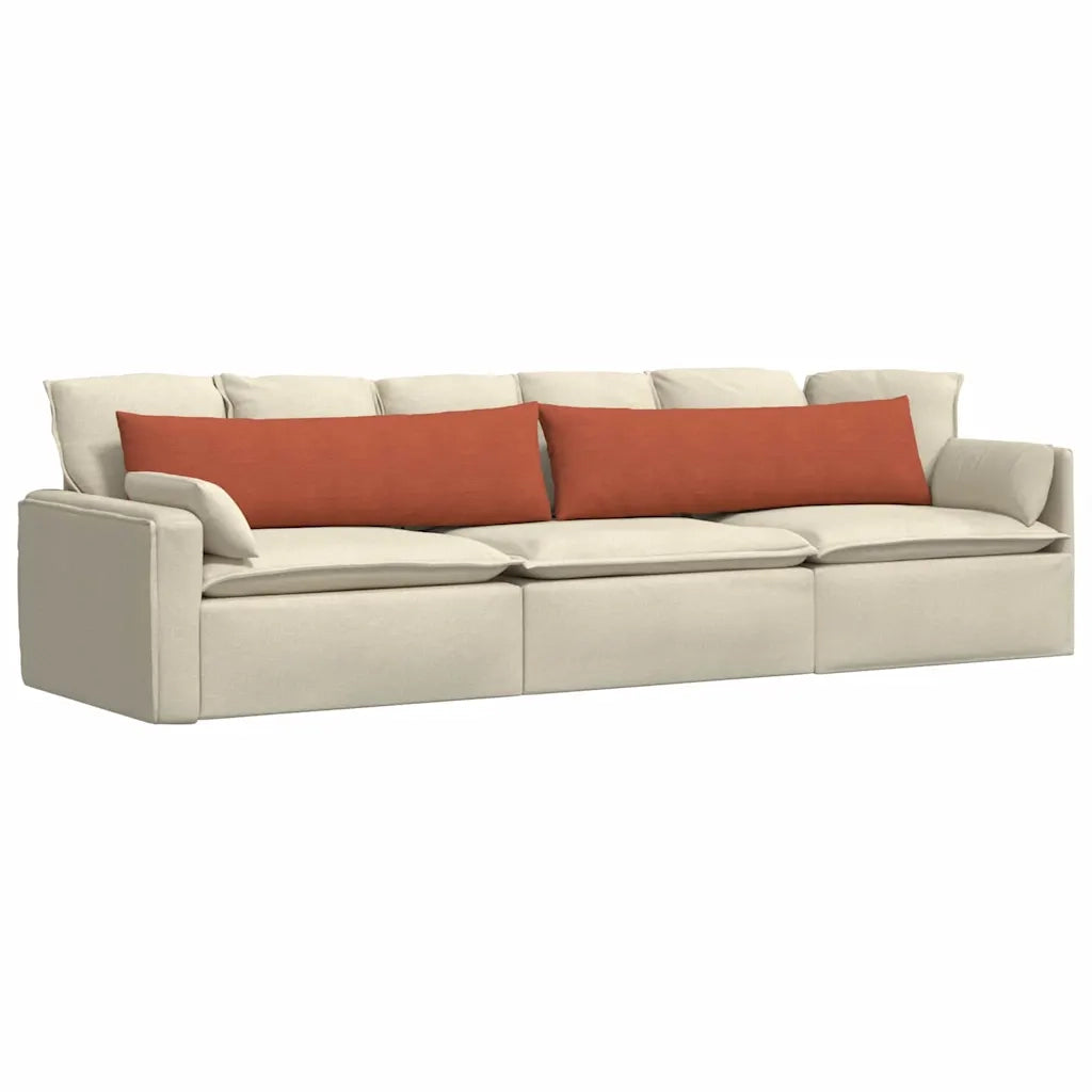 Cuscini da Divano 2 pz | Cuscini per sedie Rosso Arancio 145 x 40 cm