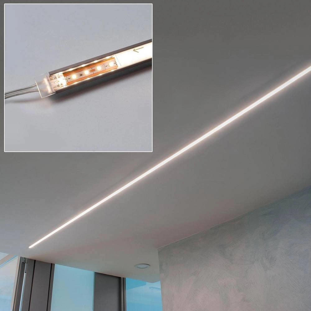 Trade Shop - Barra Led 12 W Profilo Alluminio Incasso Esterno 12 V Luce 4000k Dimmerabile -