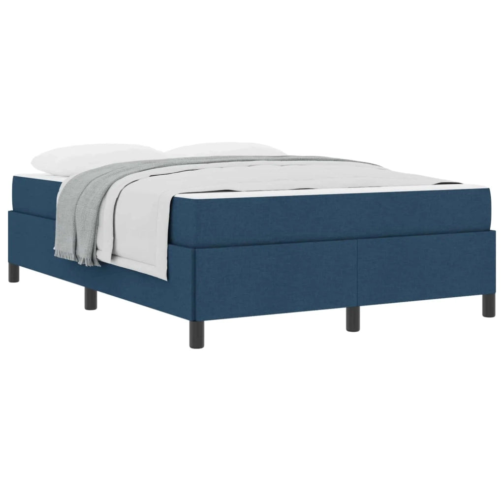 Letto a molle con materasso Blu 140 x 190 cm Tessuto