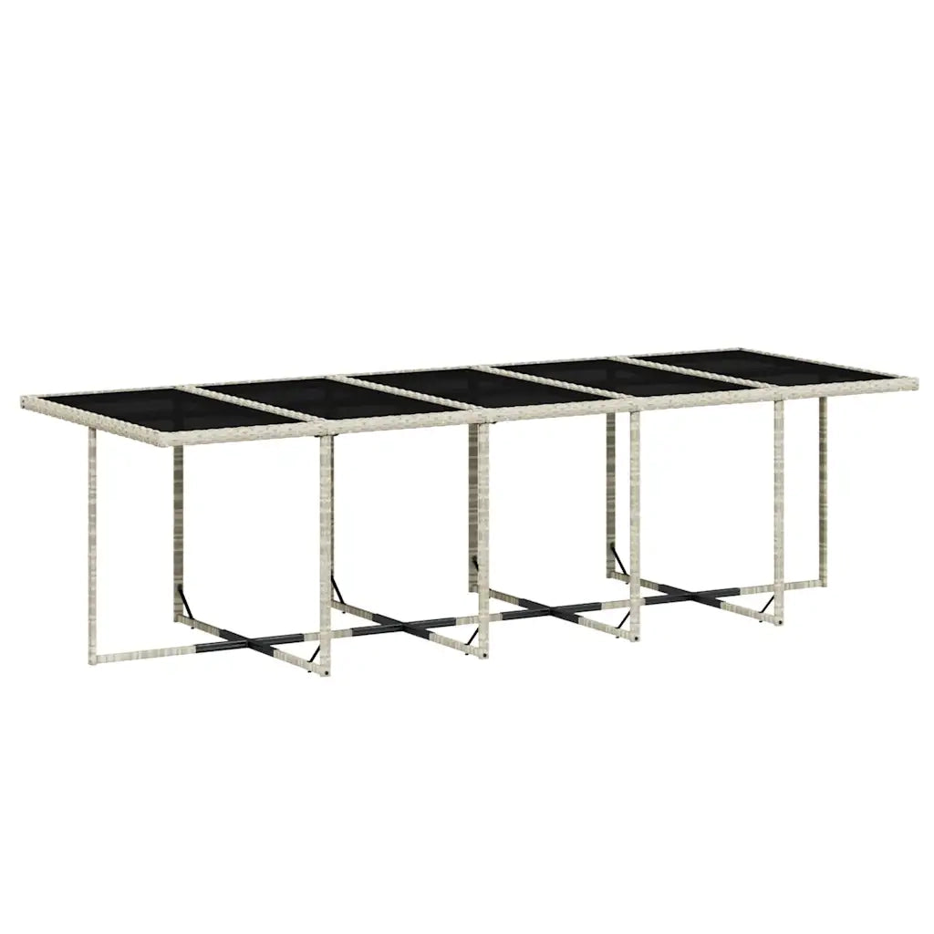 Set da Pranzo da Giardino 15 pz con Cuscini Grigio Polyrattan 3211715