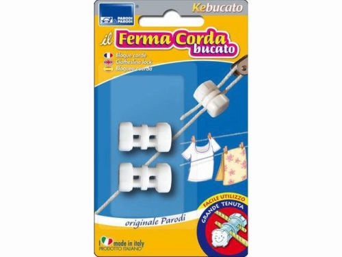 Ferma blocca corda da bucato in pastica 2 pezzi parodi