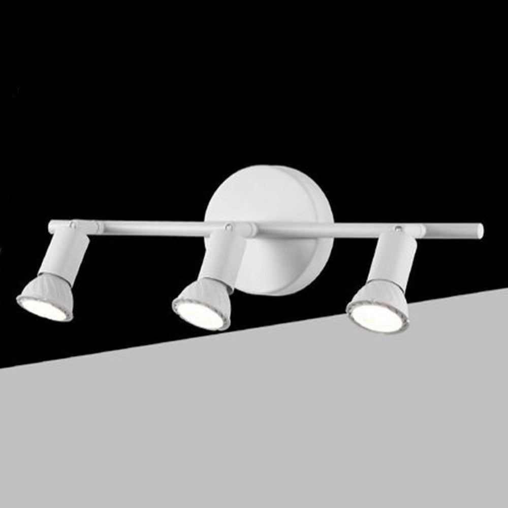 Trade Shop - Faretto Spot Led Orientabile Da Soffitto C72-b3 3xgu10 Max.10w Ip20 Bianco Design Moderno -