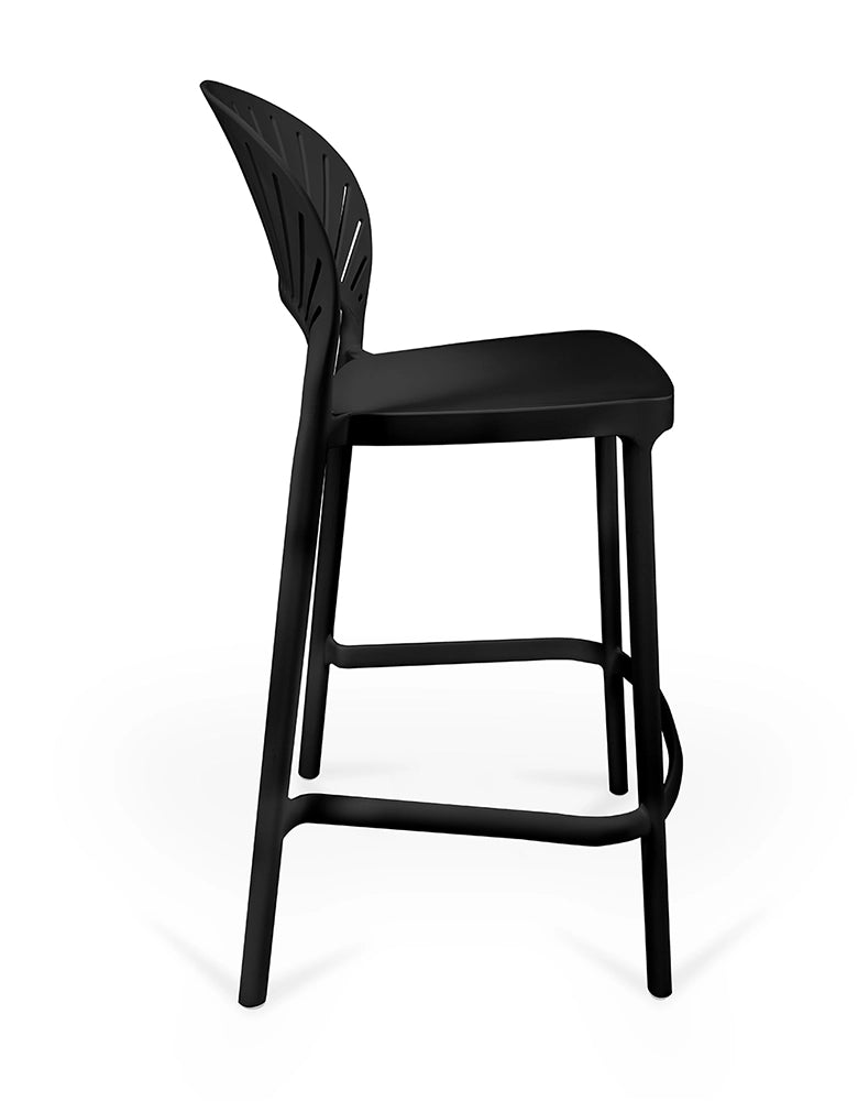 Sgabello cucina nero in plastica, sgabello alto – Sunny - SG10SUPP