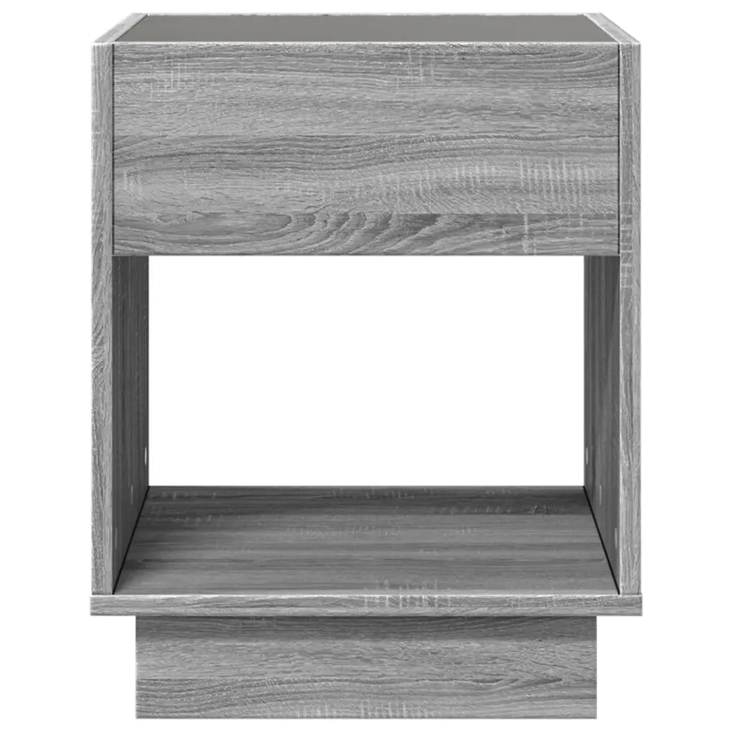 Comodino con LED Infinity Rovere Sonoma 40x40x50 cm 3284082