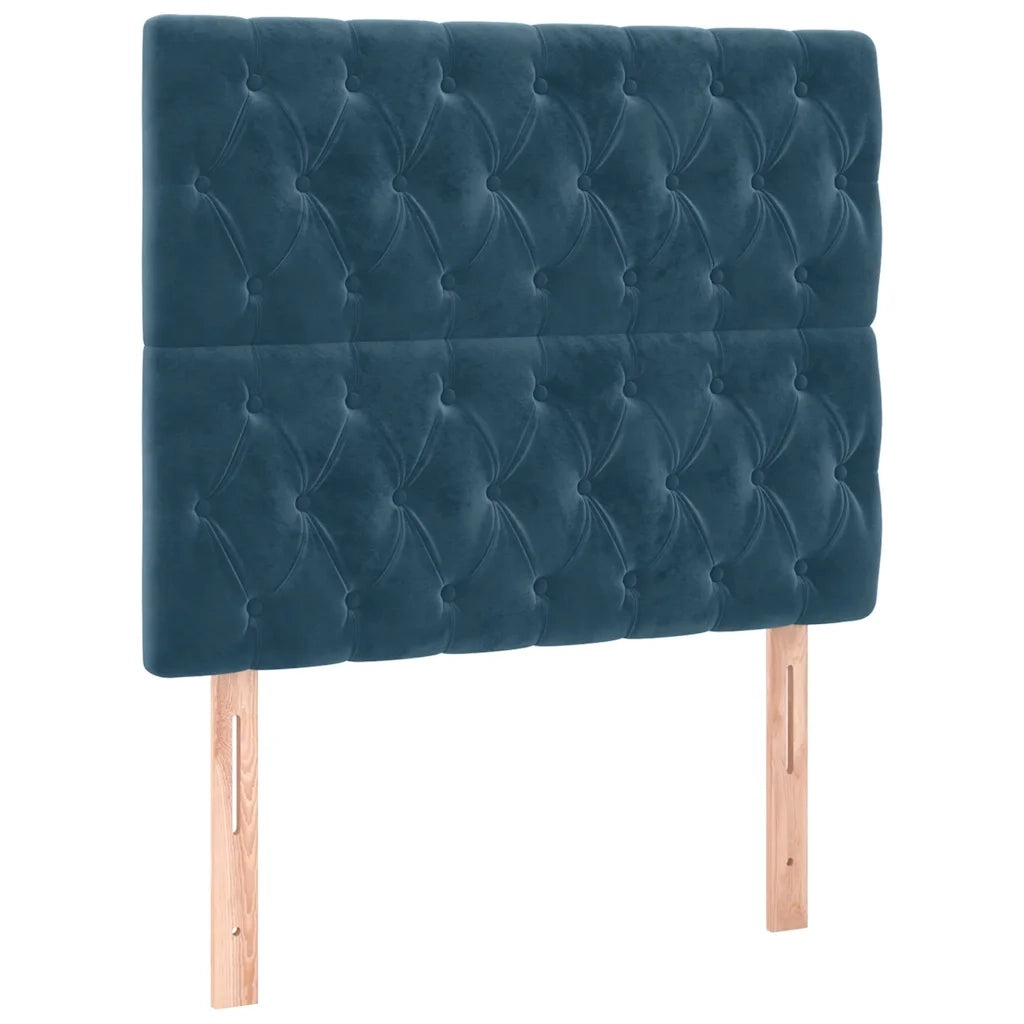 Letto a Molle con Materasso e LED Blu Scuro 120x200cm 3136297