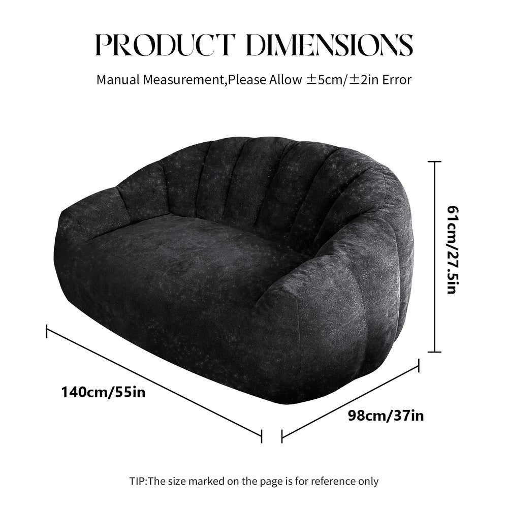 Divano Pouf Gigante con Braccioli ¨C MINIMAL ¨C Beige, Morbido, Oversize