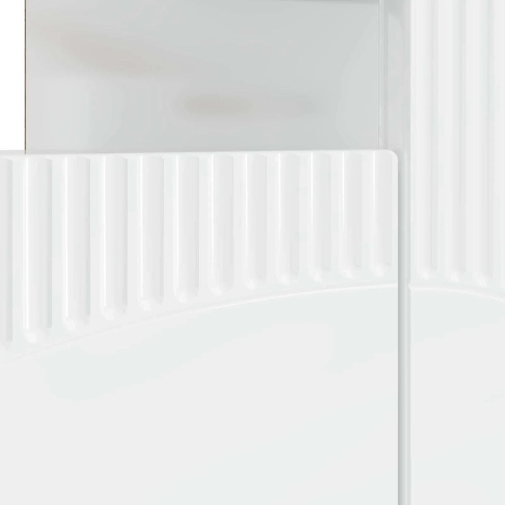 Mobile TV LED Bianco Lucido Legno ingegnerizzato 897349