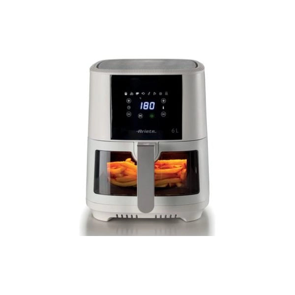 Ariete 4626 friggitrice ad aria 6l, 1300 w, capacità 6l, capacità di cottura 2,5kg, 8 programmi preimpostati, temperatura fino a 200°, cestello trasparente per controllo cottura, bianco - 00C462603AR0