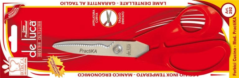 Forbice Cucina Dentellata Inox 8 Mod. Pract Set 5 Pezzi - De Luca Coltellerie