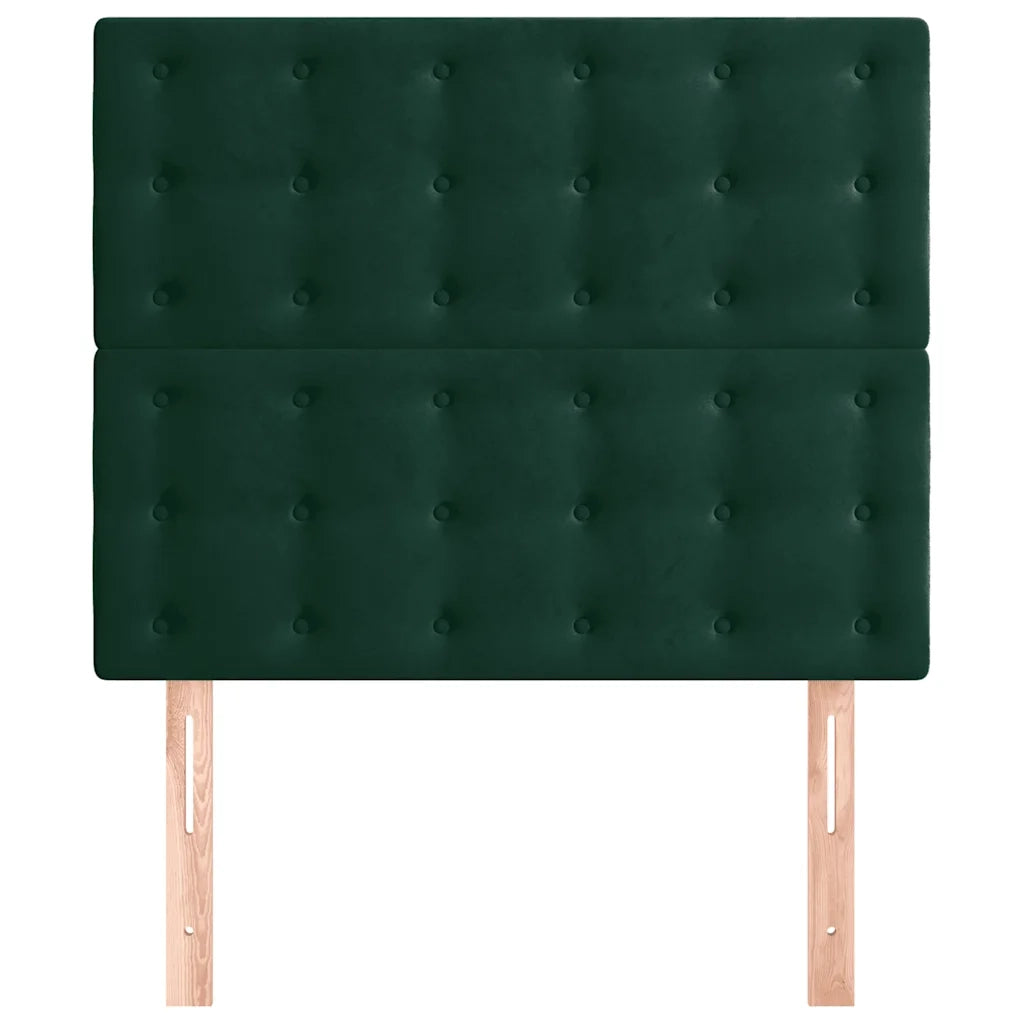 Testiera | Testata Verde Scuro 90x5x118/128 cm Velluto