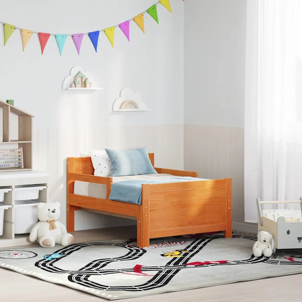 Struttura del letto con testiera Marrone cerato 80 x 200 cm 877211
