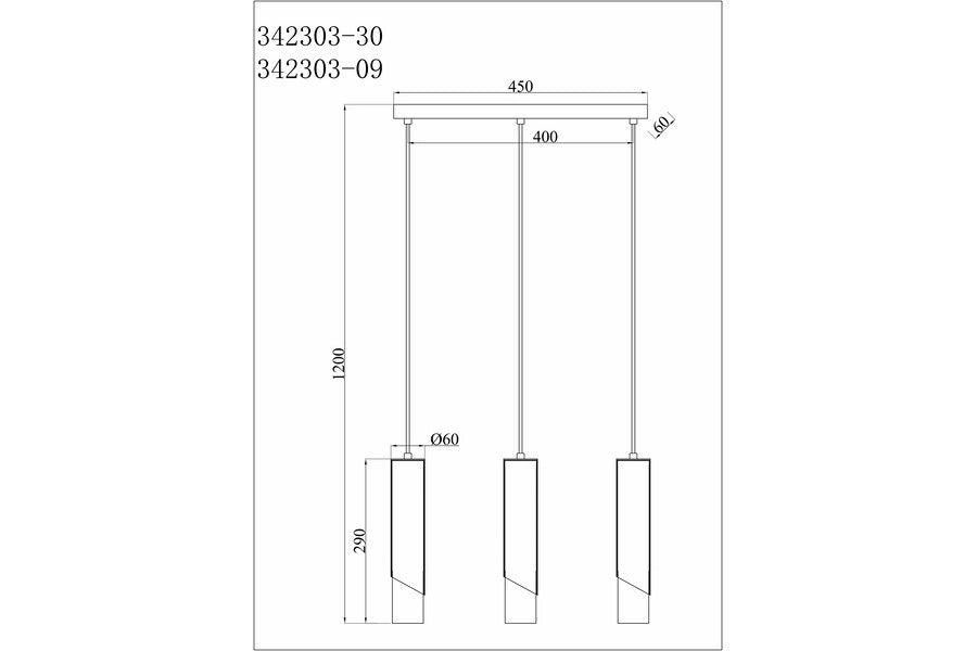 Lampada sospesa Hardin industriale 3 luci oro E27 Reality
