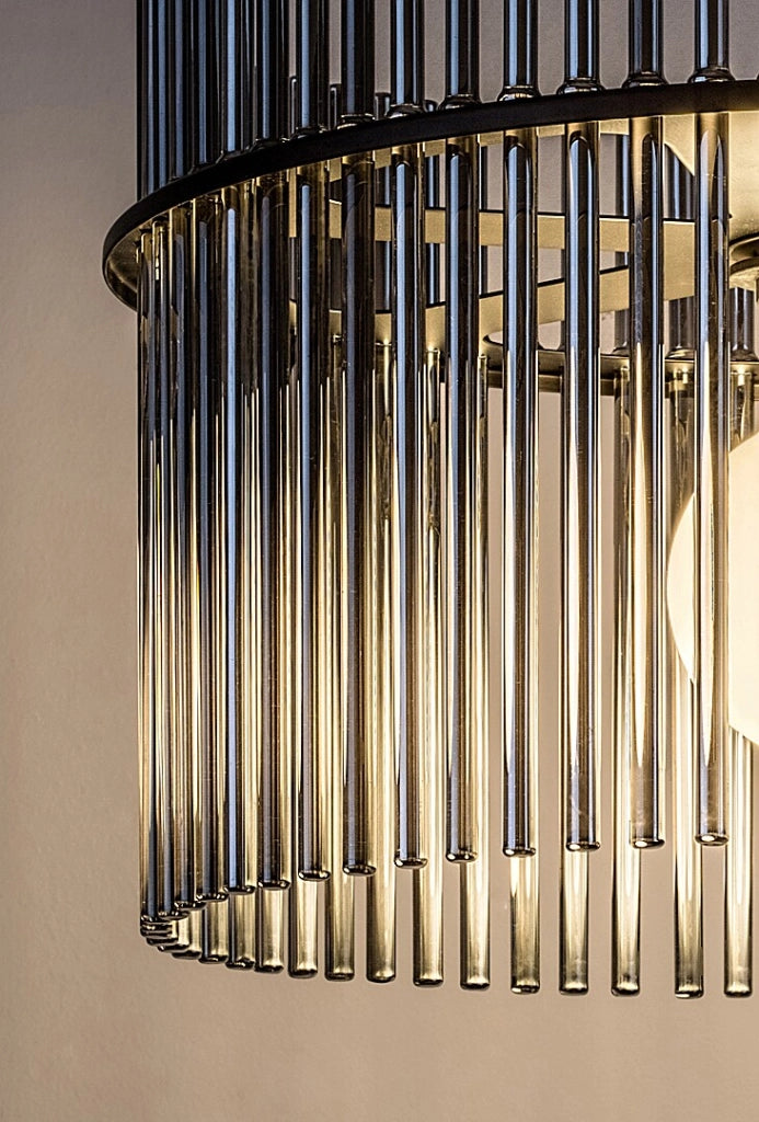 Lampada a sospensione Inesa vetro nero Ø40 E27 Rabalux