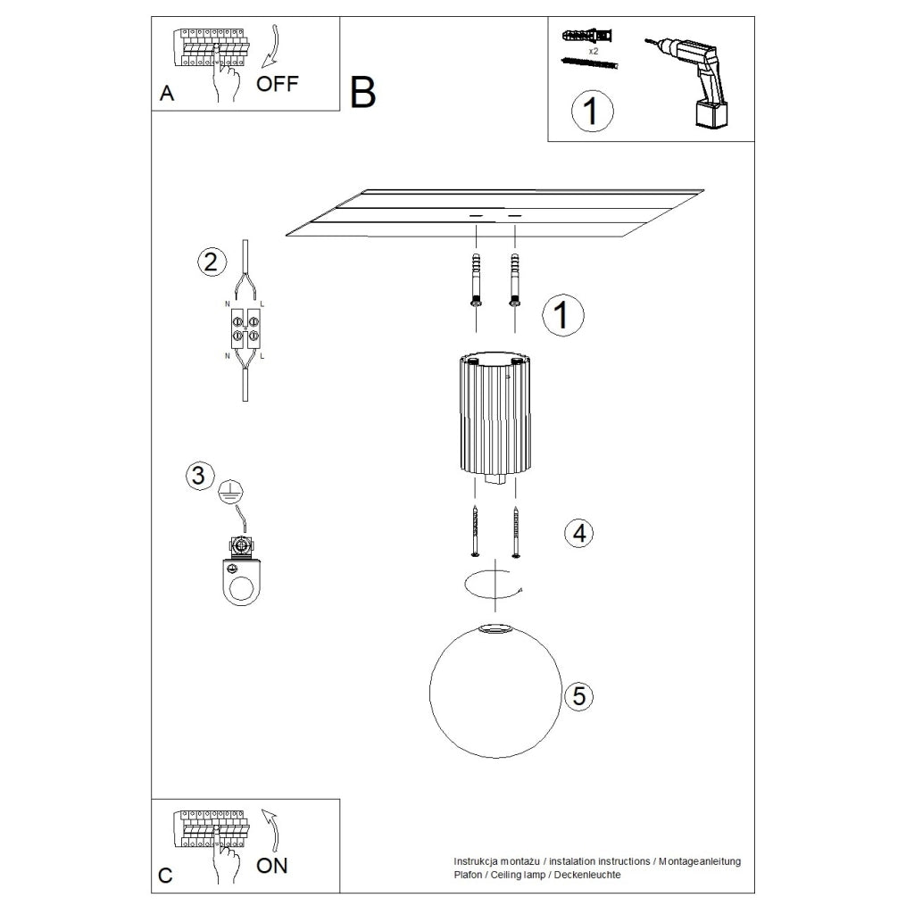 Lampada da soffitto HALO nera IP44