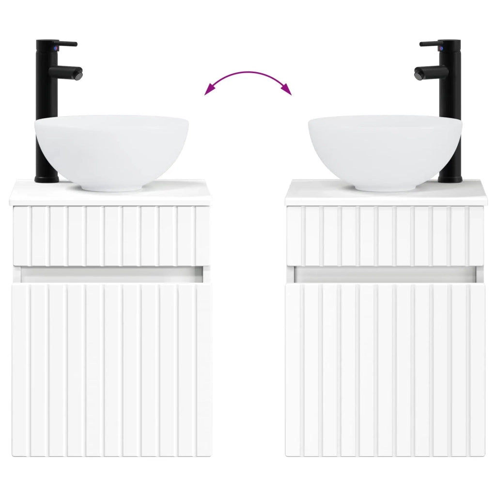 Set di mobili per il bagno 4 pz Bianco 3407463
