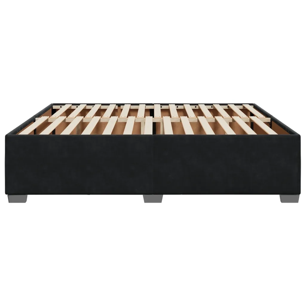Giroletto senza Materasso Nero 200x200 cm in Velluto 3284657