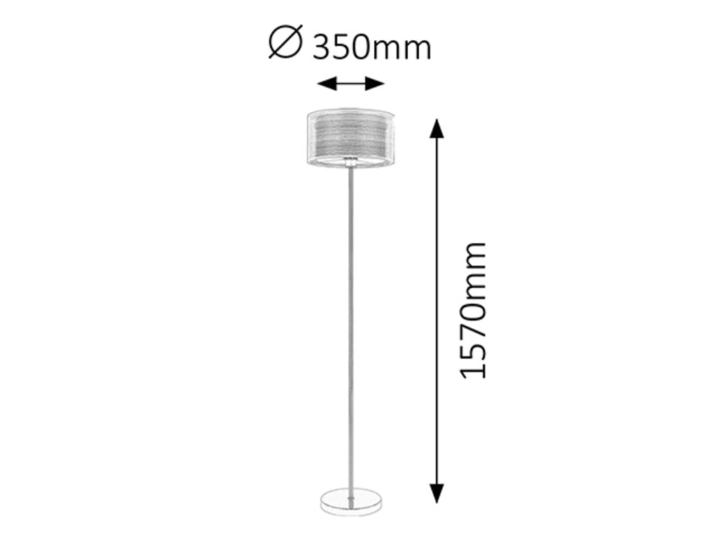 Lampada da terra Anastasia Rabalux E27 60W cromo/marrone