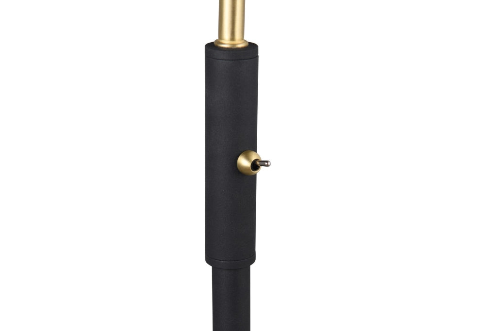 Lampada da terra nera ottone braccio flessibile 145cm E27