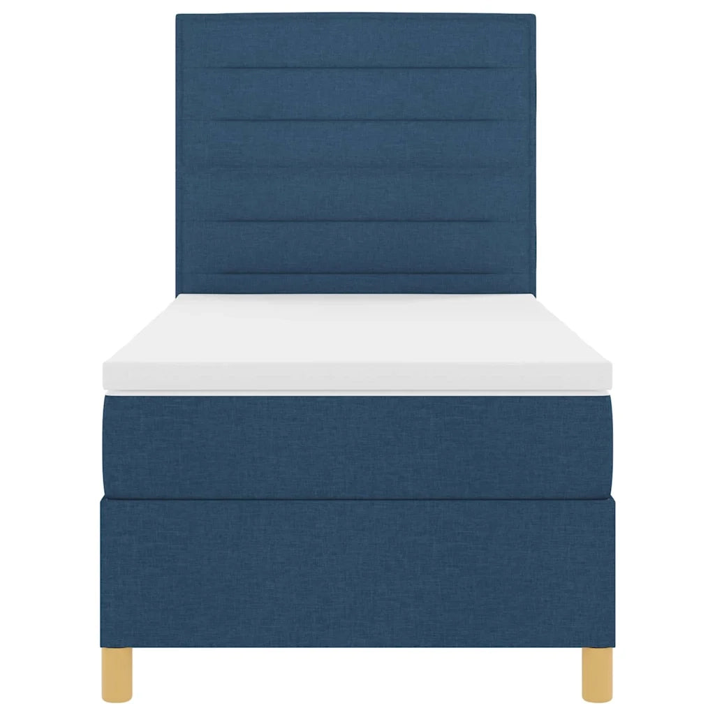 Letto a Sorgente LED con materasso Blu 90 x 200 cm Tessuto 3342997