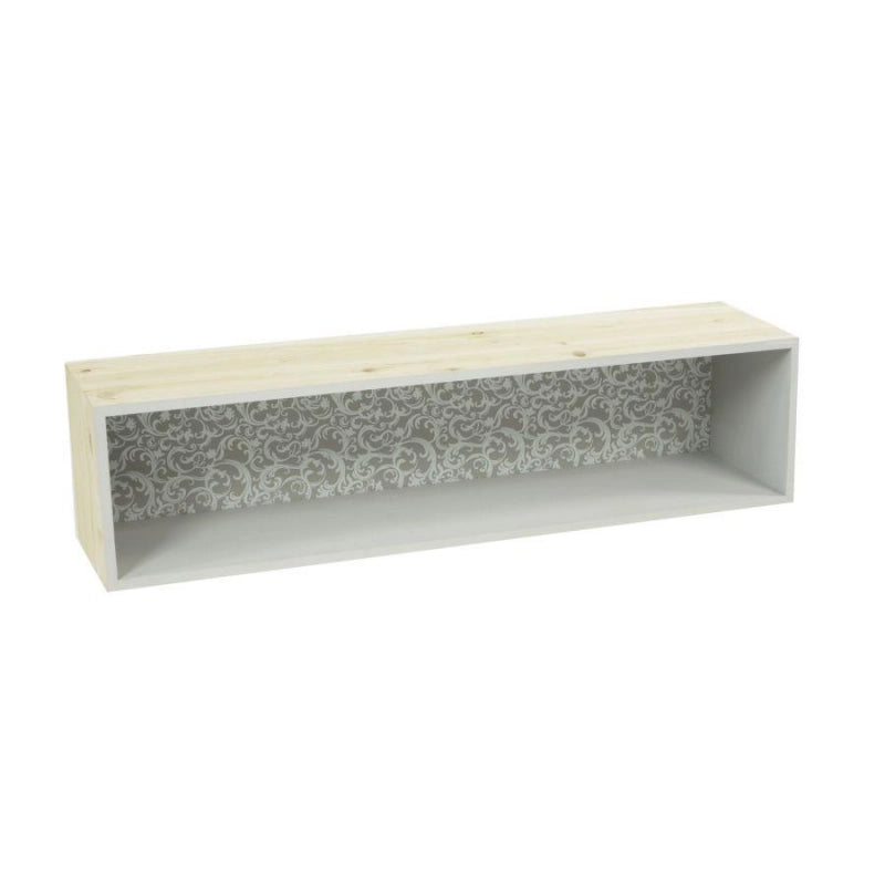Mensola legno rebecca rettangolare cm60x15x15