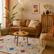 Tappeto da interno berbero multicolore, multicolore