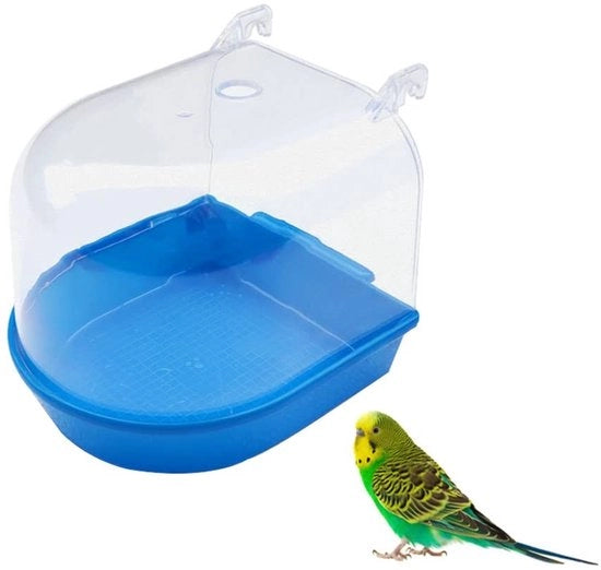 Casa per Uccelli Blu - Casa per Pappagalli - Vasca per Uccelli - Casa per Uccelli Interna - Casa per Uccelli Esterna - Materiale PP di Alta Qualità - Facile e Bellezza