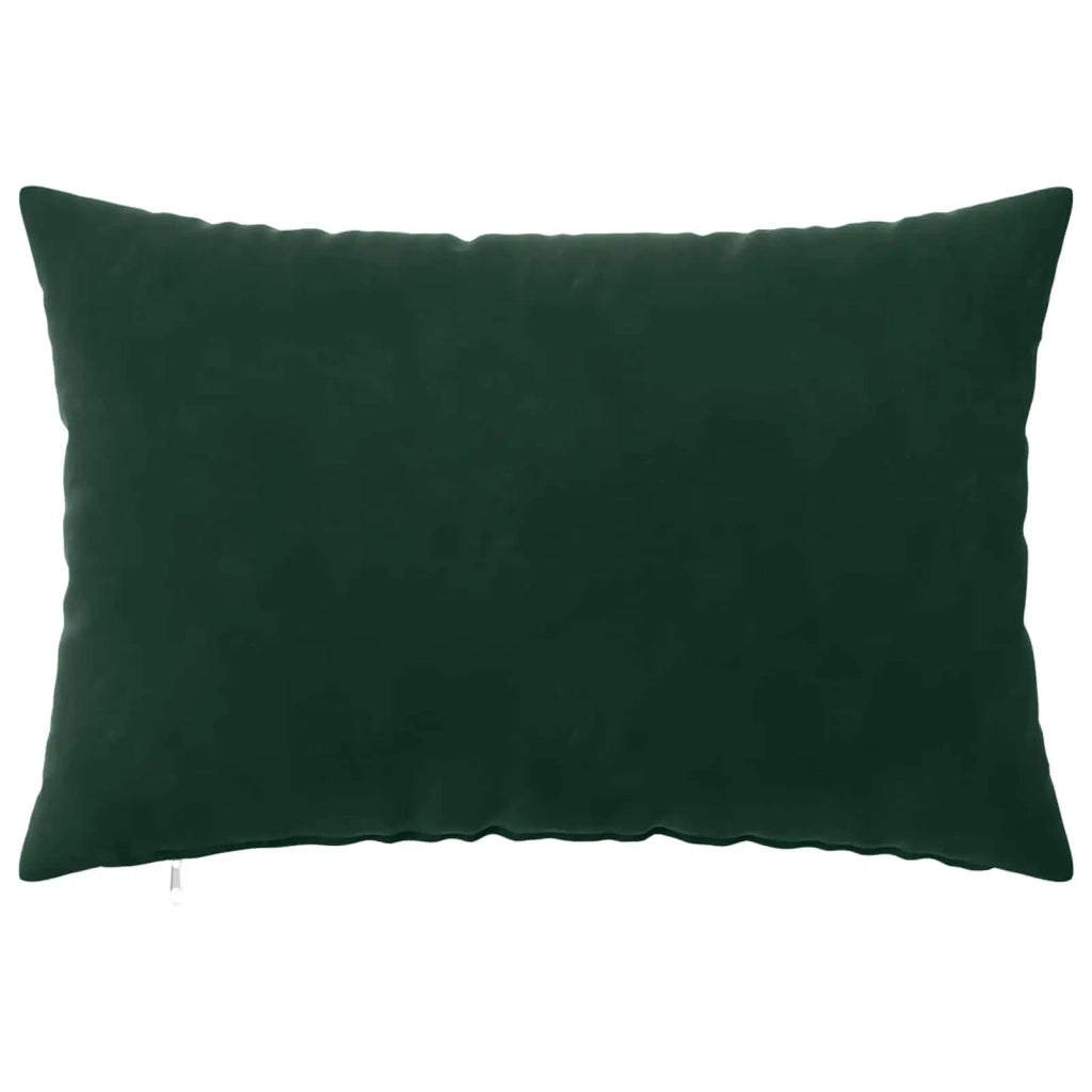 Federa 6 pcs HEERLEN Verde Scuro 50 x 80 cm Velluto 911908