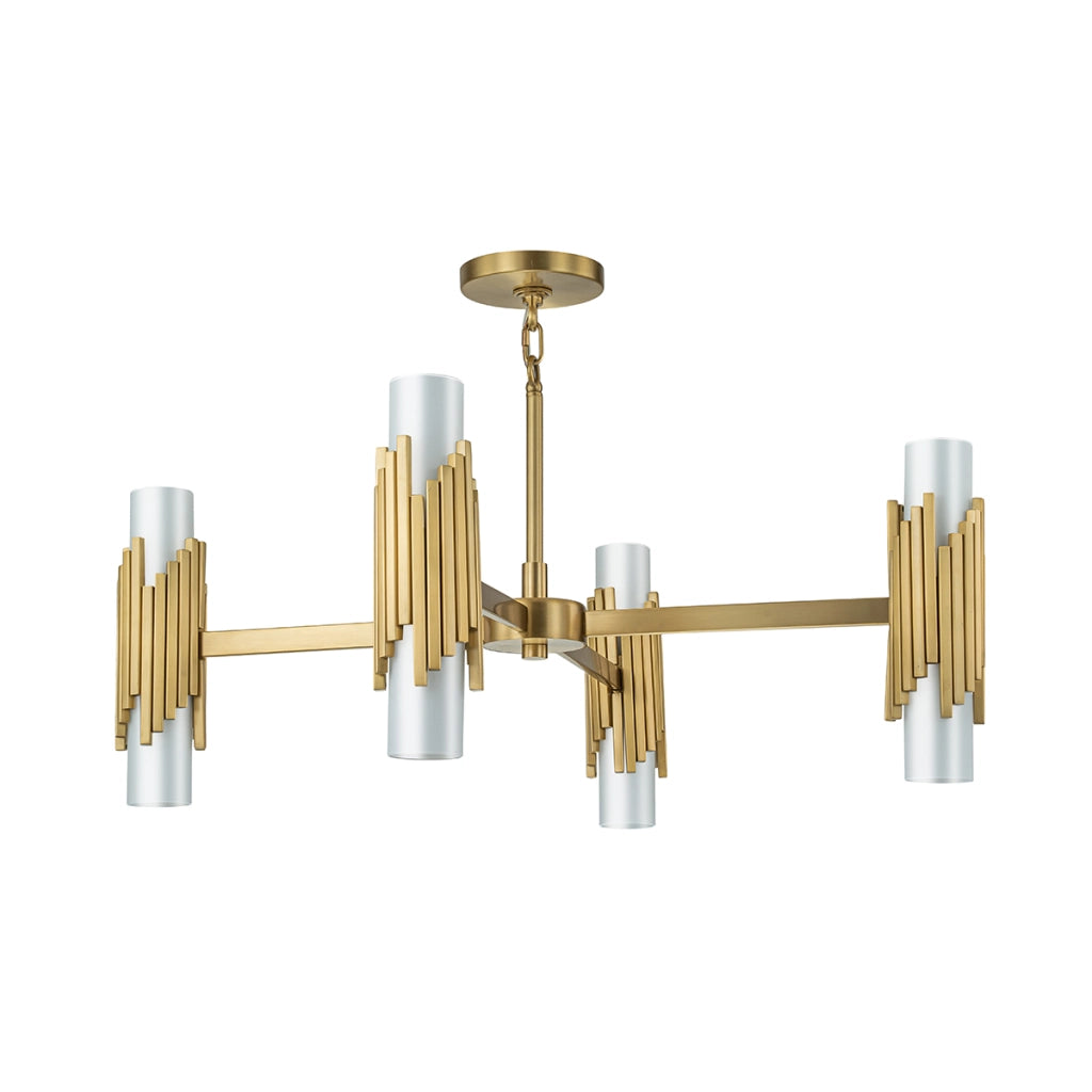 Sospensione Elstead Marvele 8xE14 ottone opale anticato