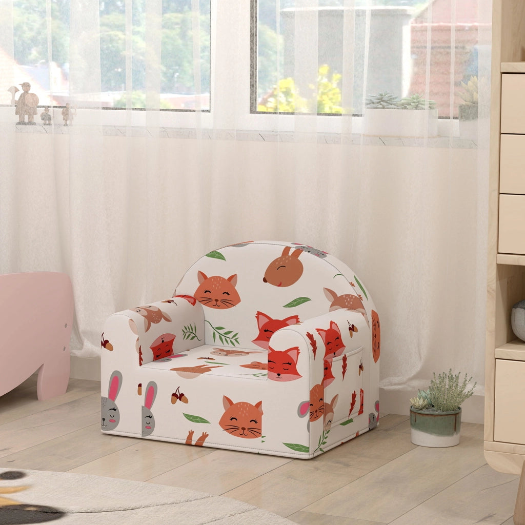 Poltrona per Bambini ¨C zephmum ¨C Bianco 54x40x43 cm