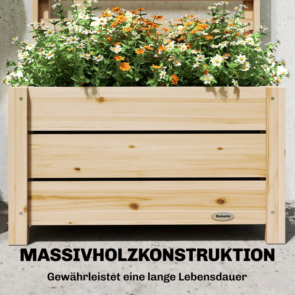 Hochbeet con graticcio in legno ¨C Minimal ¨C 60x39x120 cm