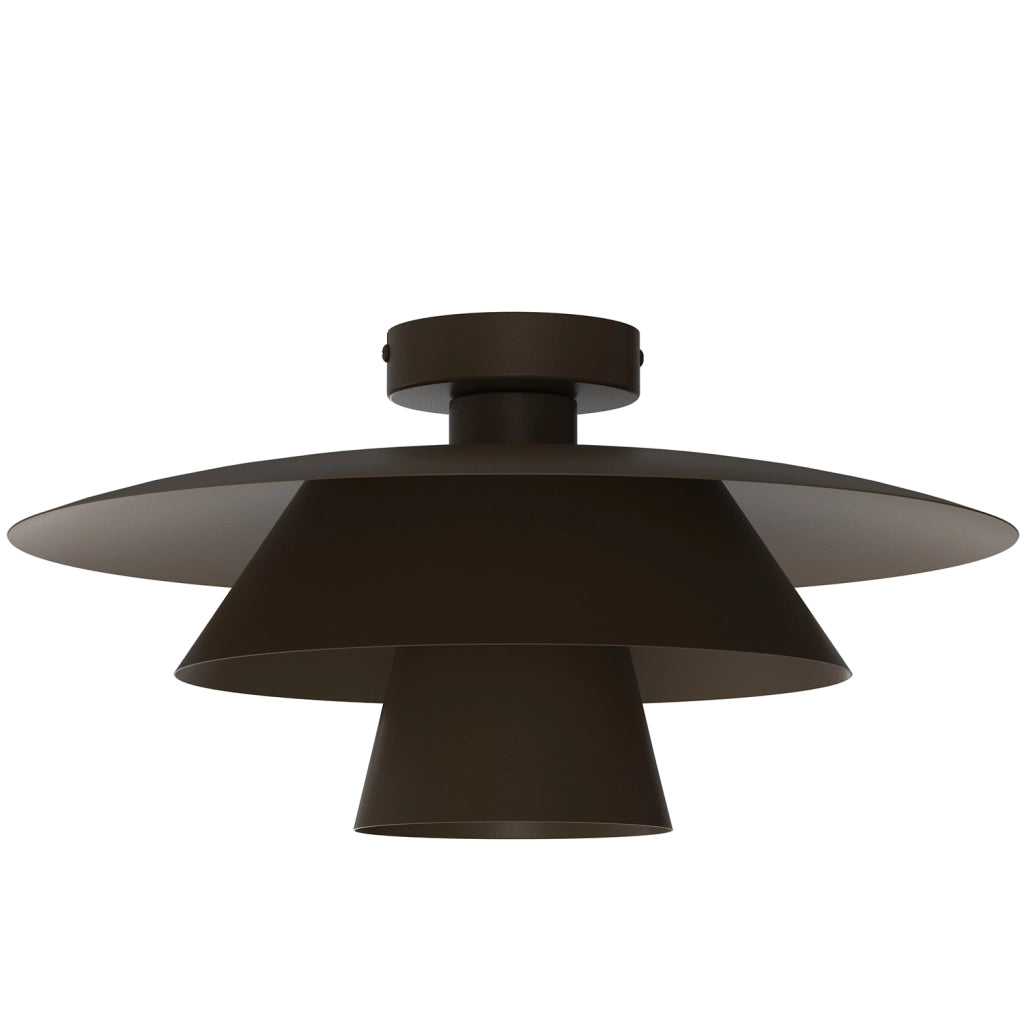 Lampada da soffitto Plato 1 luce E27 bronzo Luminex