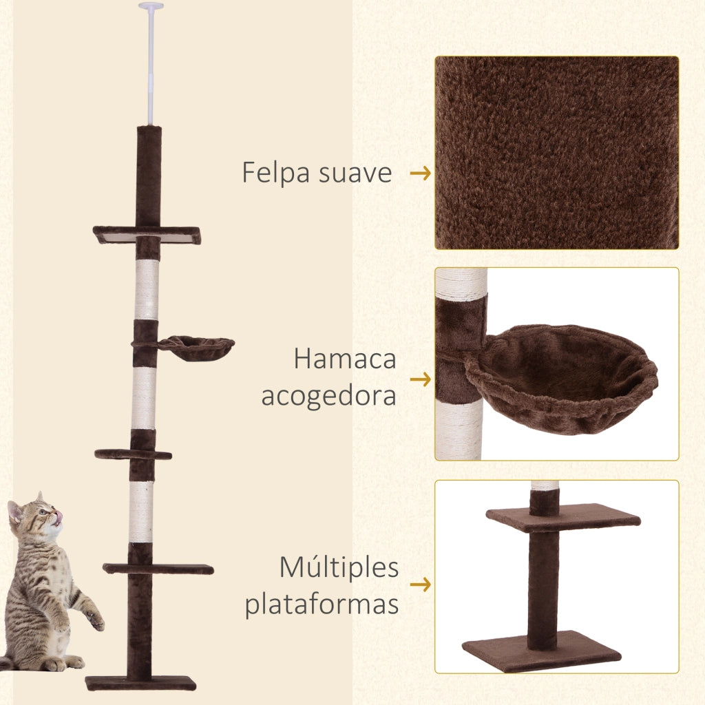 Albero per Gatti ¨C Minimal ¨C Marrone 230-260 cm