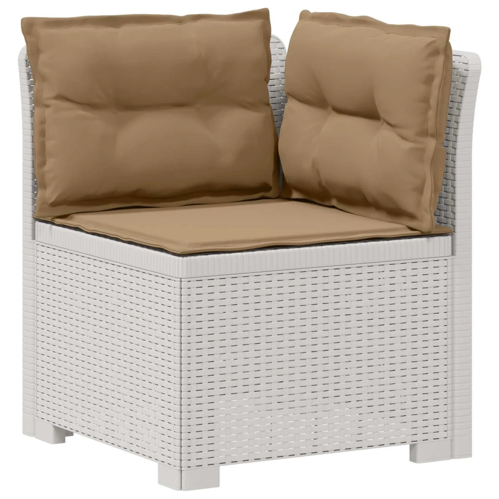 Divano da esterno-Divano da Giardino a 2 Posti con Cuscini Aspetto Rattan PP 801078