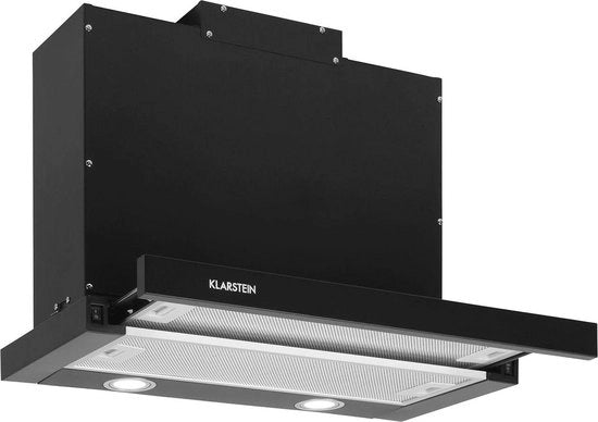Ventilatore a schermo pannellabile con illuminazione LED - 500 m³/h, 60 cm, Classe di efficienza energetica C, Struttura inferiore compatta