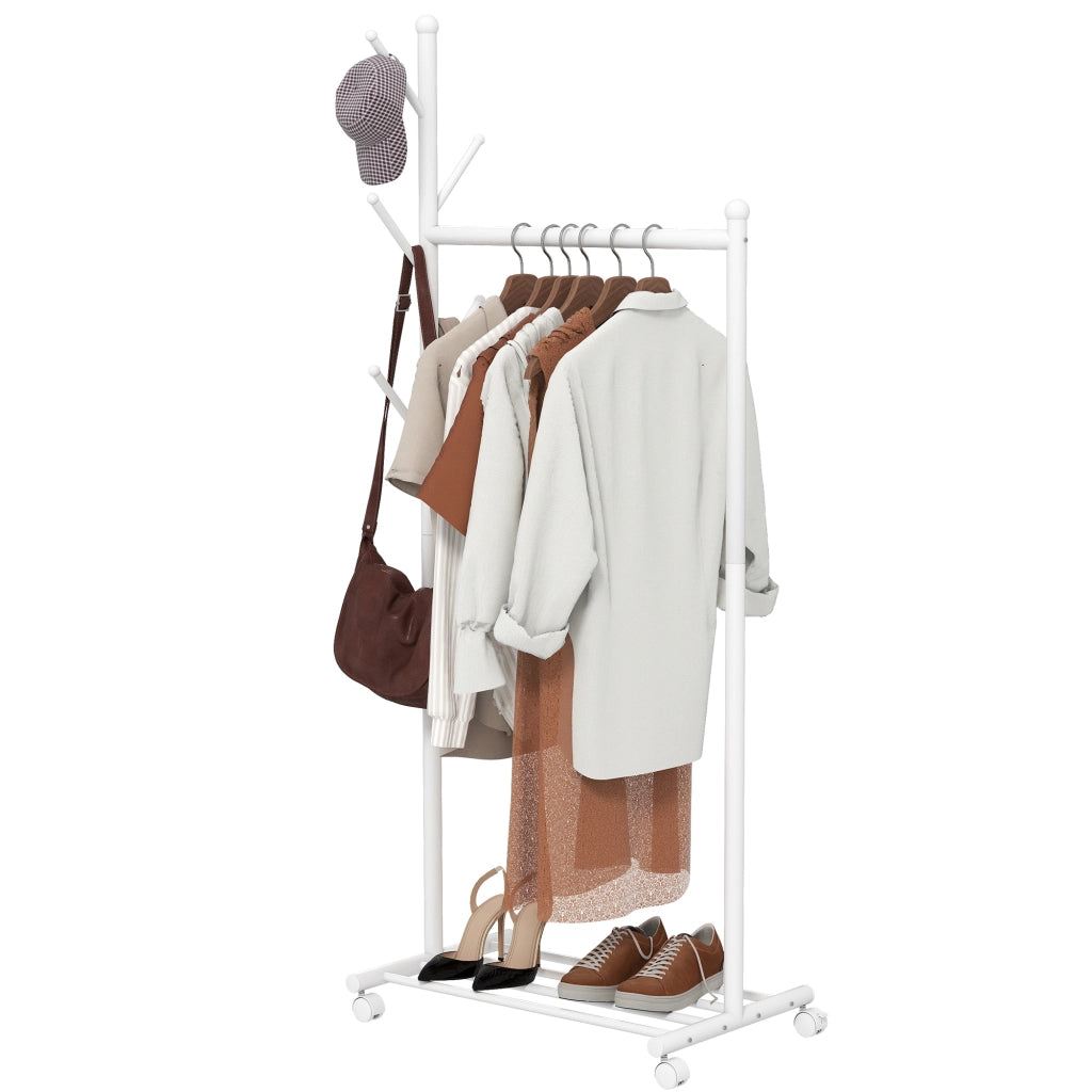 Scarpiera con Appendiabiti e Ripiano ¨C Minimal ¨C Bianco