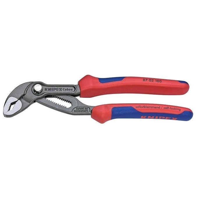 Knipex 87 02 180 Cobra Pinze per giunti scorrevoli 18 posizioni 180 mm colore Blu Rosso