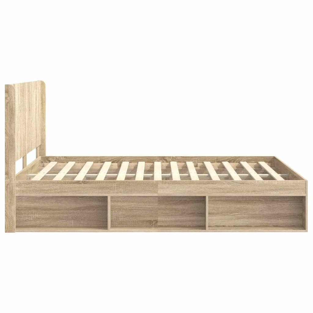 Letto da camera | Struttura del letto con stoccaggio e testata 3 pcs