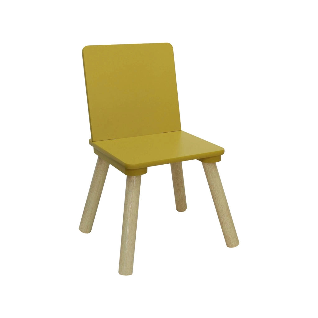 Tavolo per bambini con 2 sedie, giallo