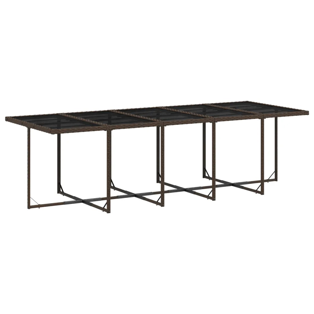 Set da Pranzo da Giardino 11 pz con Cuscini Polyrattan Marrone 3278060