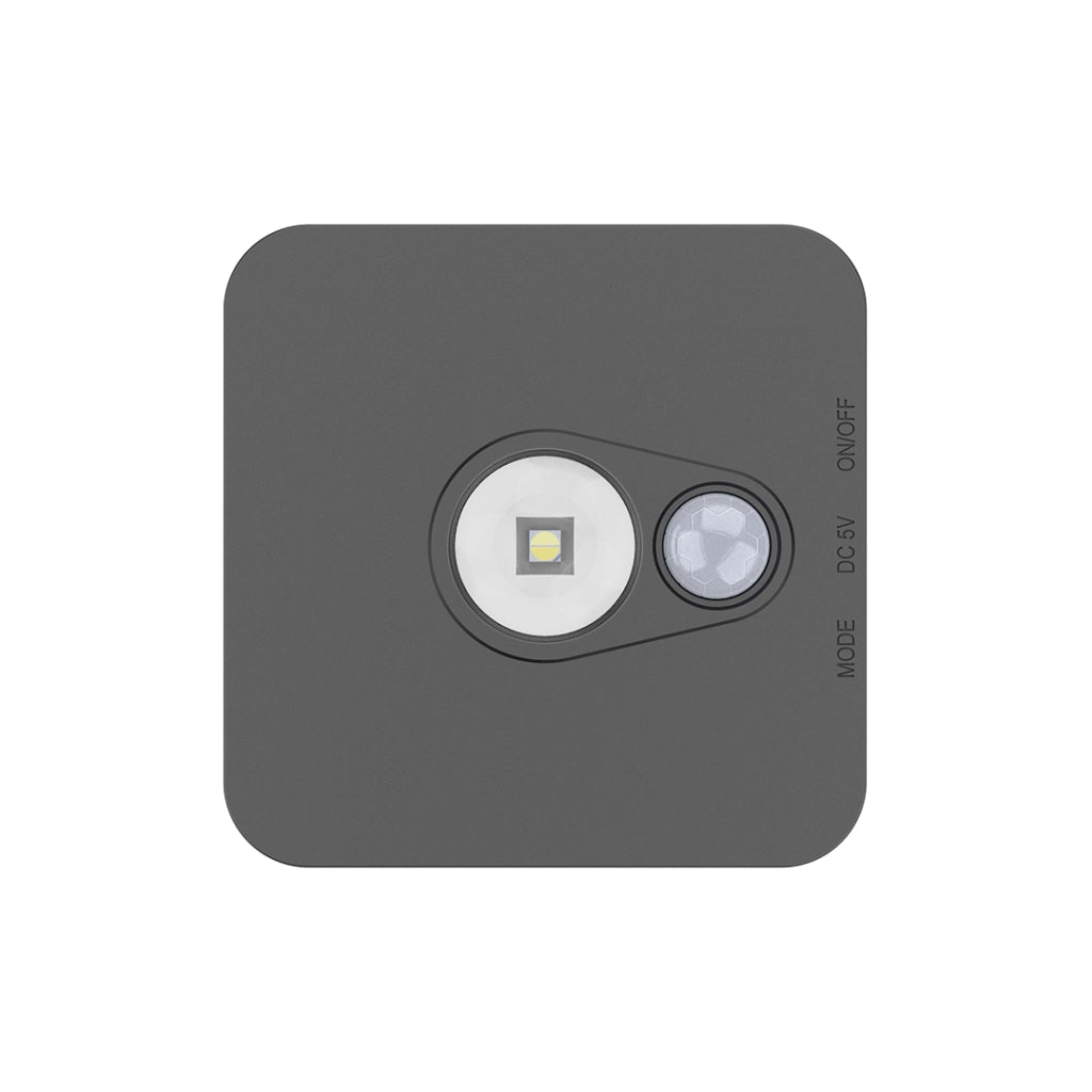 Lampada sottopensile nera quadrata PIR USB-C CCT Stanley