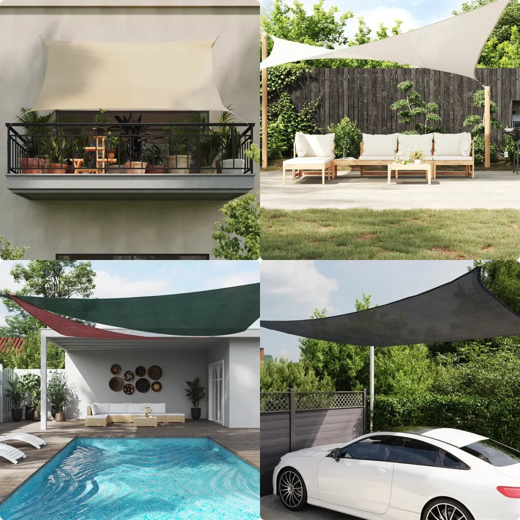 Parasole a vela HDPE Quadrato 3,6x3,6 m Beige 42282