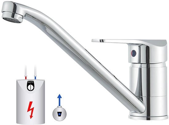 Lagedrukkeukenkranen 360 gradi girabili, facile da rimuovere e da pulire, keukenkranen per boiler (geplateerd)