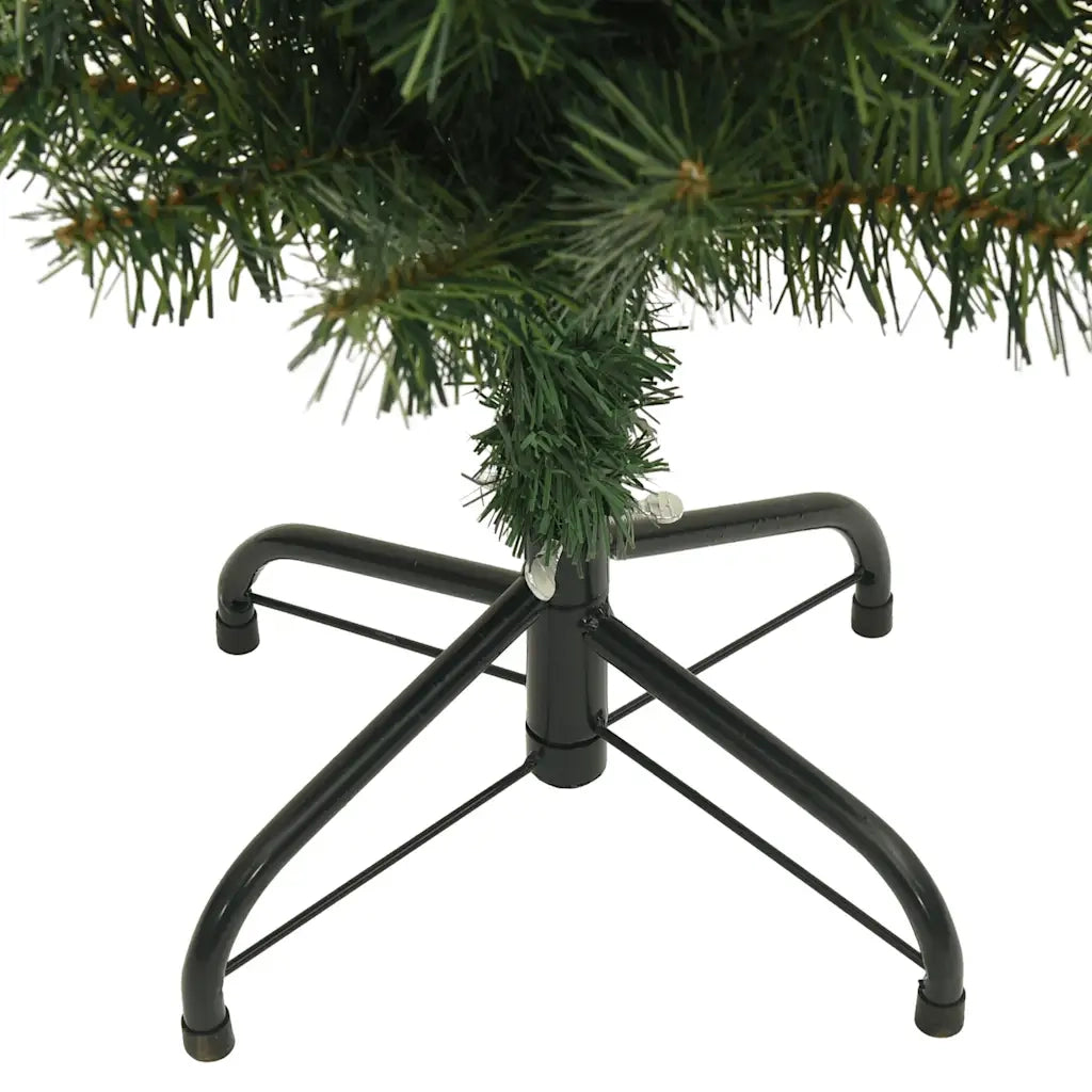 Albero di Natale Artificiale Sottile con Base Verde 240 cm PVC 320952