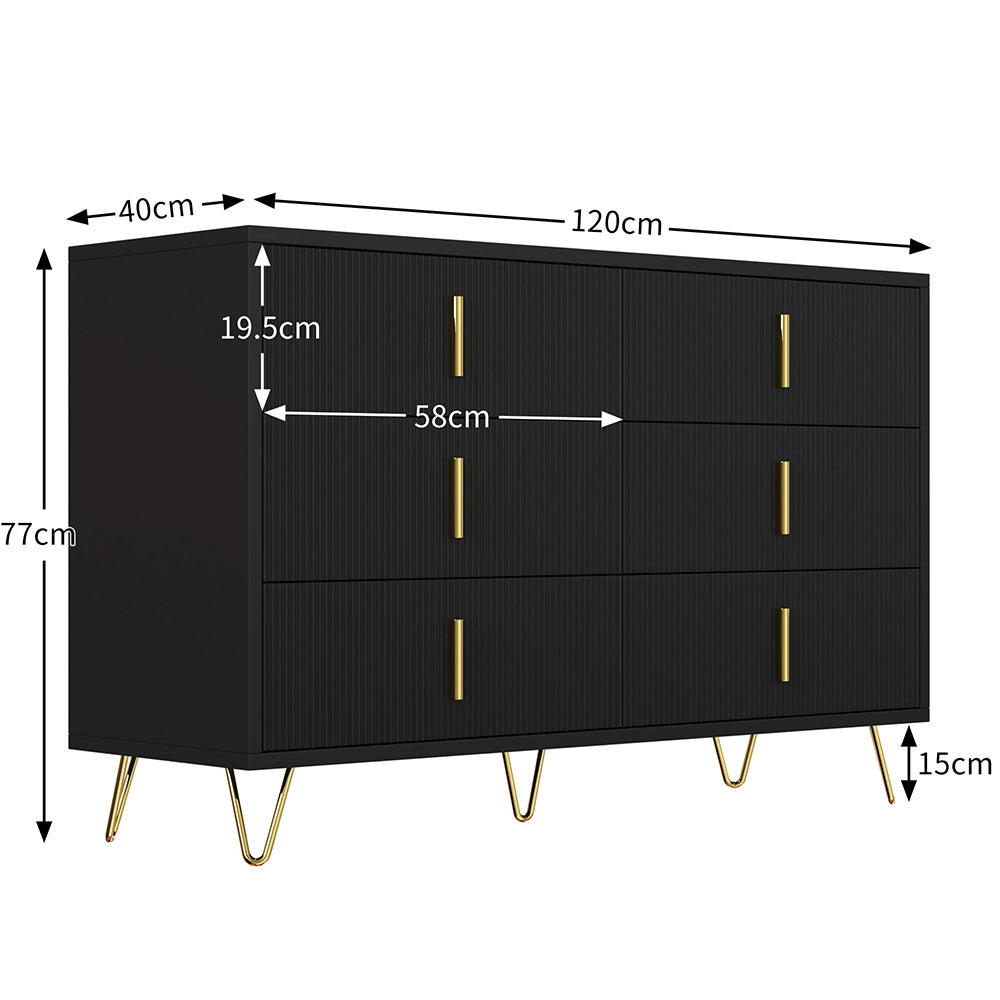 Buffet Moderno - Xylo - 140??40??85 cm - Maniglie Dorate Multispazio