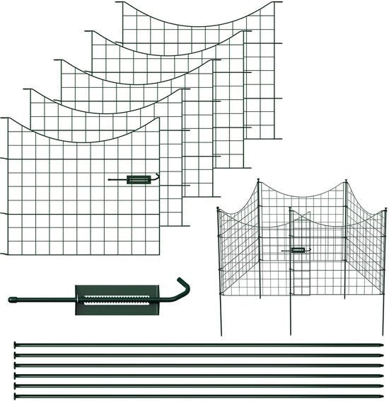 Recinzione per laghetto Recinzione per giardino Kit di recinzione per laghetto Recinzione a stecche Recinzione a rete Metallica Recinzione per giardino Piastra inferiore Piastra inferiore Verde